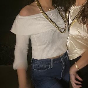 White off the shoulder top